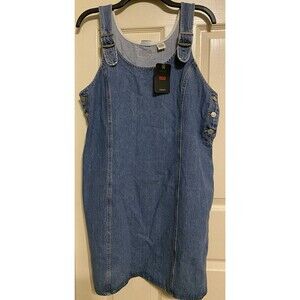 Levi's Aly Denim Jumper Jean Dress Medium Wash Size XL NWT